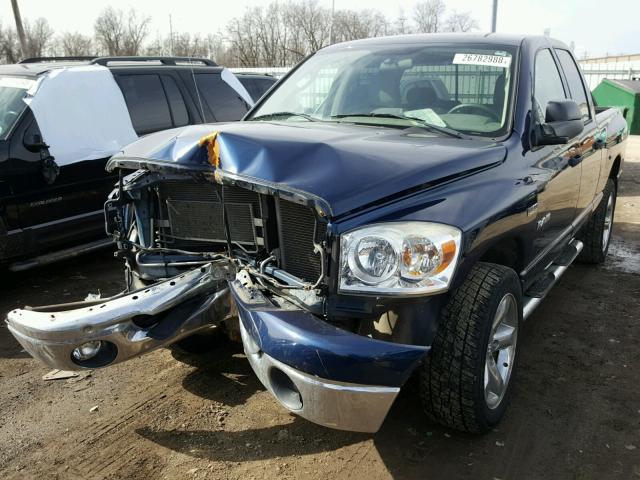 1D7HU18278J174162 - 2008 DODGE RAM 1500 S BLUE photo 2