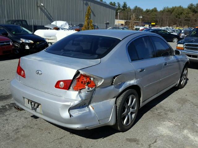 JNKCV51F76M617670 - 2006 INFINITI G35 SILVER photo 4