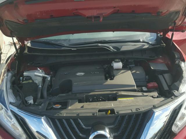 5N1AZ2MH1GN163559 - 2016 NISSAN MURANO S RED photo 7