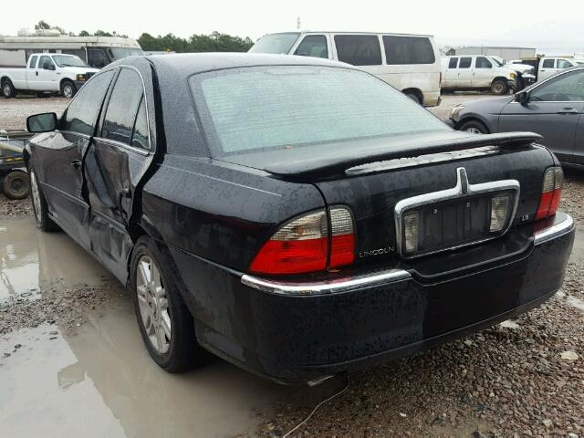 1LNHM86S74Y603187 - 2004 LINCOLN LS BLACK photo 3