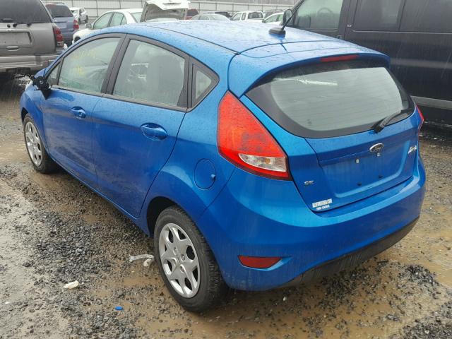 3FADP4EJXDM103375 - 2013 FORD FIESTA SE BLUE photo 3