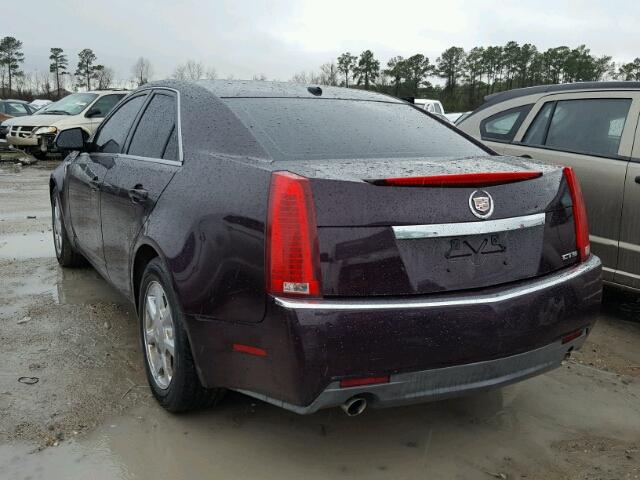 1G6DF577380206475 - 2008 CADILLAC CTS PURPLE photo 3
