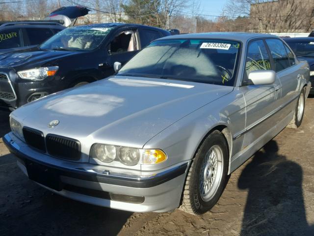 WBAGH83421DP32772 - 2001 BMW 740 IL SILVER photo 2