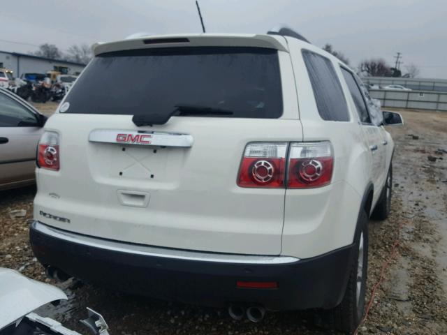 1GKER33D99J213343 - 2009 GMC ACADIA SLT WHITE photo 4