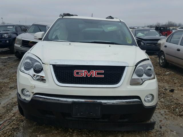 1GKER33D99J213343 - 2009 GMC ACADIA SLT WHITE photo 9