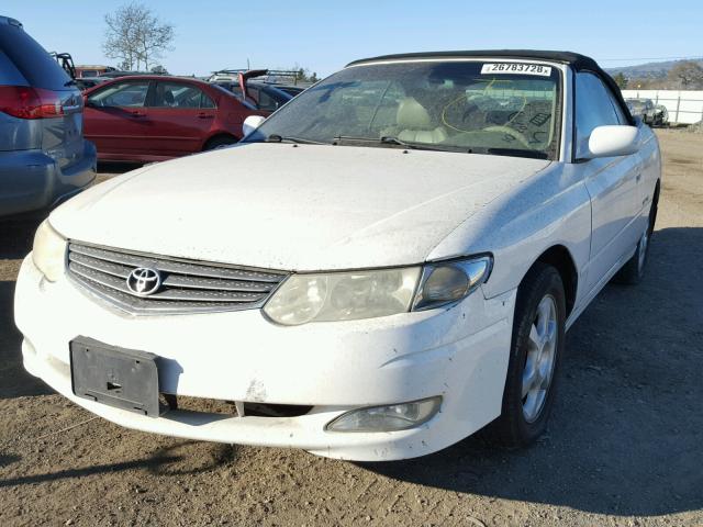 2T1FF28P32C564658 - 2002 TOYOTA CAMRY SOLA WHITE photo 2