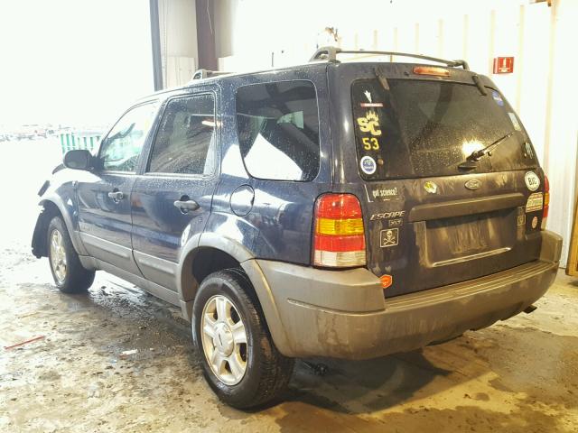 1FMYU03172KA34242 - 2002 FORD ESCAPE XLT BLUE photo 3