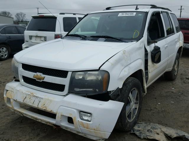 1GNDS13S072255459 - 2007 CHEVROLET TRAILBLAZE WHITE photo 2