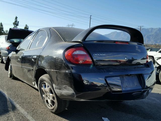 1B3ES56C53D201146 - 2003 DODGE NEON SXT BLACK photo 3