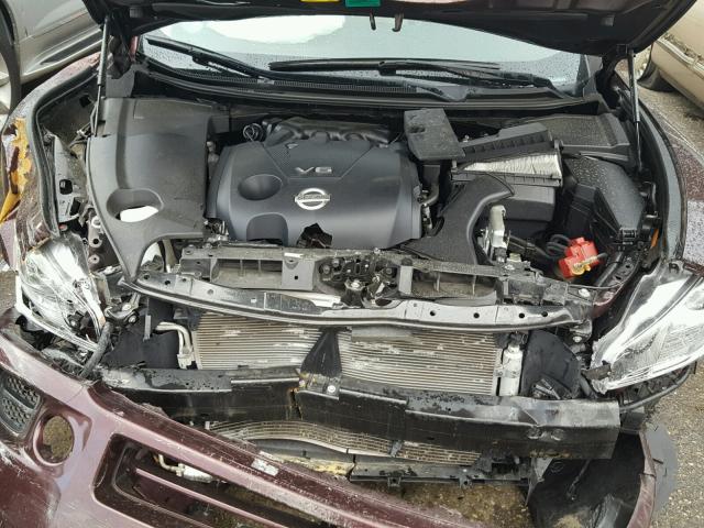 1N4AA5AP3EC440834 - 2014 NISSAN MAXIMA S MAROON photo 7