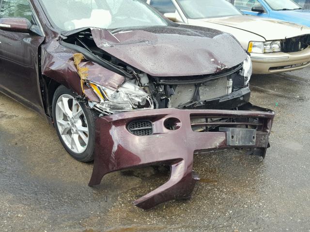 1N4AA5AP3EC440834 - 2014 NISSAN MAXIMA S MAROON photo 9