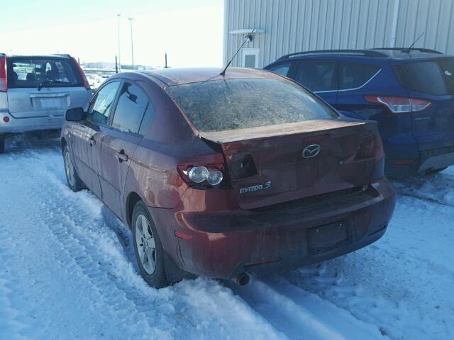 JM1BK12F061510944 - 2006 MAZDA 3 I RED photo 3