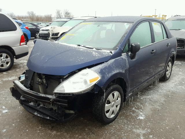 3N1CC11EX9L484864 - 2009 NISSAN VERSA S BLUE photo 2