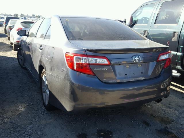 4T1BF1FK0EU377042 - 2014 TOYOTA CAMRY L GRAY photo 3