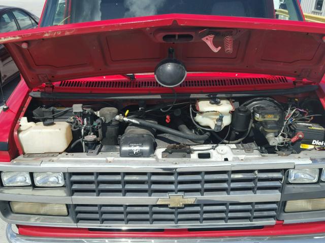 1GCEG25H1PF318714 - 1993 CHEVROLET G20 RED photo 7