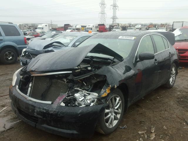 JNKBV61F38M266275 - 2008 INFINITI G35 BLACK photo 2