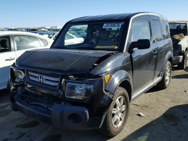 5J6YH28777L009628 - 2007 HONDA ELEMENT EX BLACK photo 2