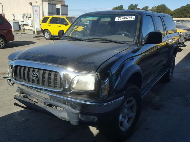 5TEGN92N91Z766341 - 2001 TOYOTA TACOMA DOU BLACK photo 2