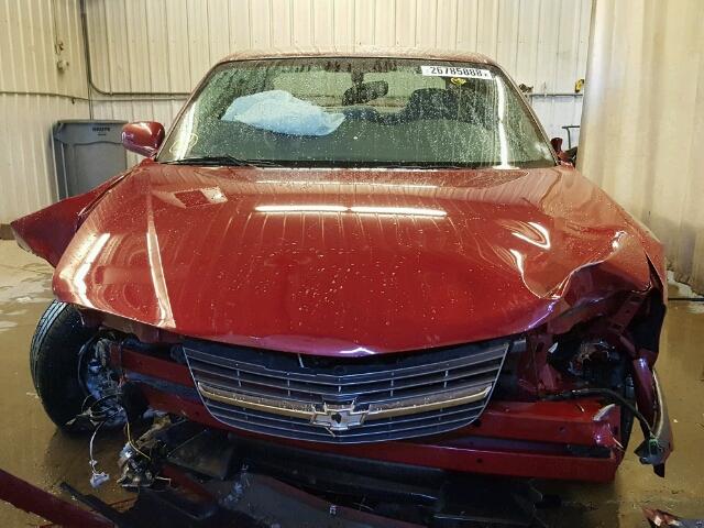 2G1WF52E259162264 - 2005 CHEVROLET IMPALA RED photo 9