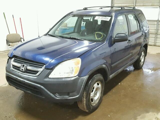 JHLRD78442C029436 - 2002 HONDA CR-V LX BLUE photo 2