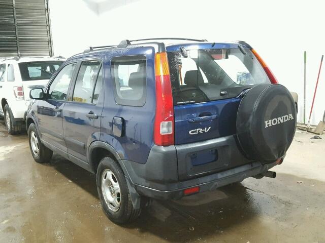 JHLRD78442C029436 - 2002 HONDA CR-V LX BLUE photo 3