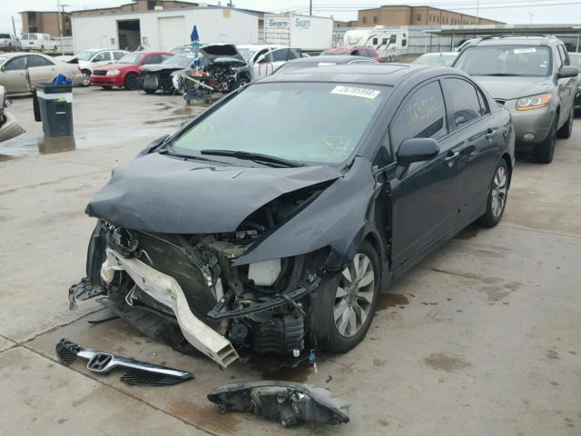 2HGFA1E81BH516816 - 2011 HONDA CIVIC EX შავი ფოტო 2