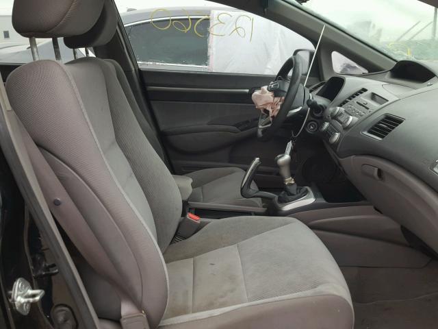 2HGFA1E81BH516816 - 2011 HONDA CIVIC EX შავი ფოტო 5