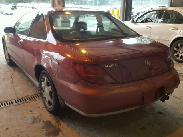 19UYA1153VL001232 - 1997 ACURA 2.2CL RED photo 3