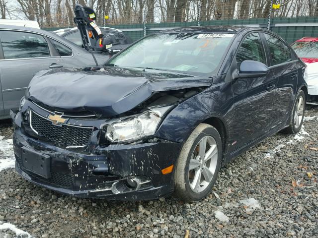 1G1PE5SB6E7447466 - 2014 CHEVROLET CRUZE LT BLUE photo 2