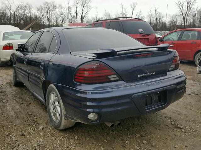 1G2NF52T71M621579 - 2001 PONTIAC GRAND AM S 蓝色 照片 3