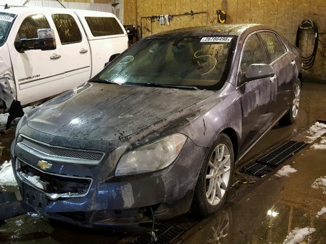 1G1ZE5E71A4130142 - 2010 CHEVROLET MALIBU LTZ GRAY photo 2