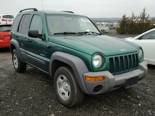 1J4GL48K24W105123 - 2004 JEEP LIBERTY SP GREEN photo 1