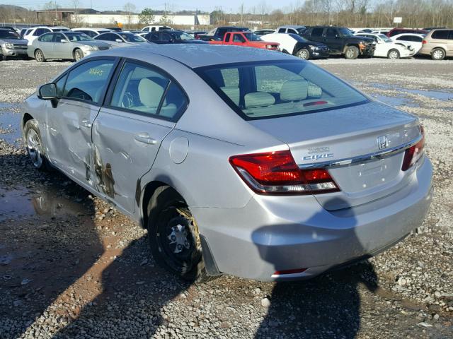 19XFB2F57FE079315 - 2015 HONDA CIVIC LX SILVER photo 3