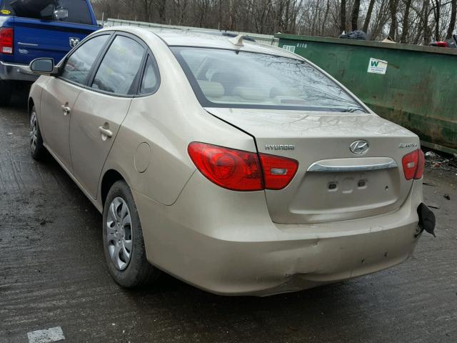 KMHDU4AD6AU091442 - 2010 HYUNDAI ELANTRA BL GOLD photo 3