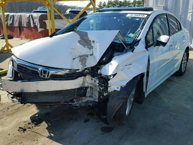 2HGFB2F90CH513966 - 2012 HONDA CIVIC EXL WHITE photo 2