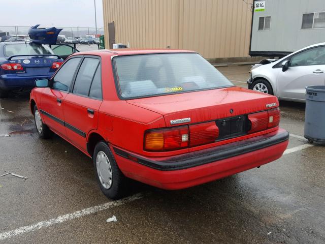 JM1BG2248P0566885 - 1993 MAZDA PROTEGE DX RED photo 3