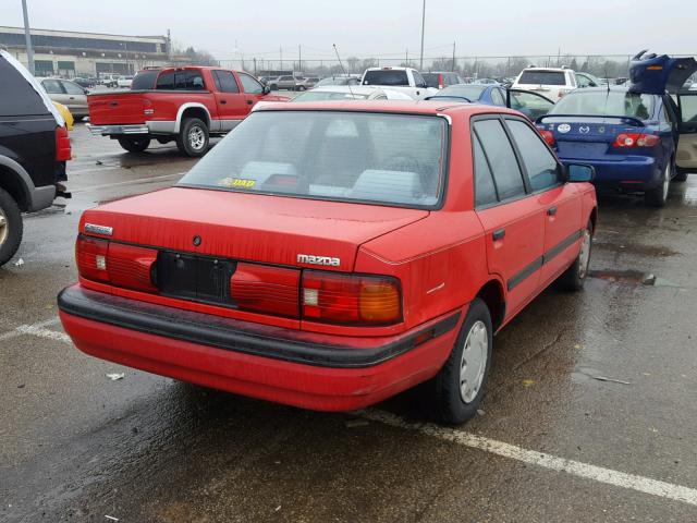 JM1BG2248P0566885 - 1993 MAZDA PROTEGE DX RED photo 4