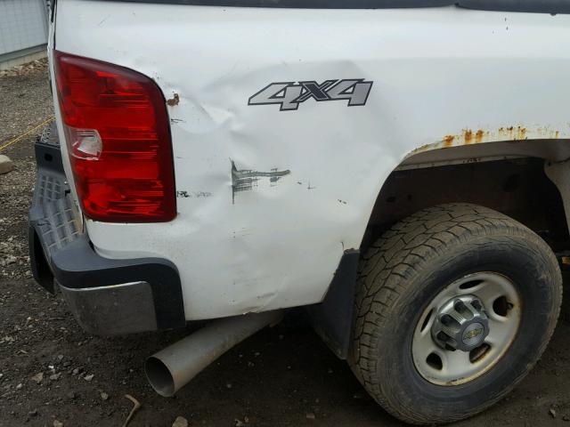 1GCHK59619E130113 - 2009 CHEVROLET SILVERADO WHITE photo 9