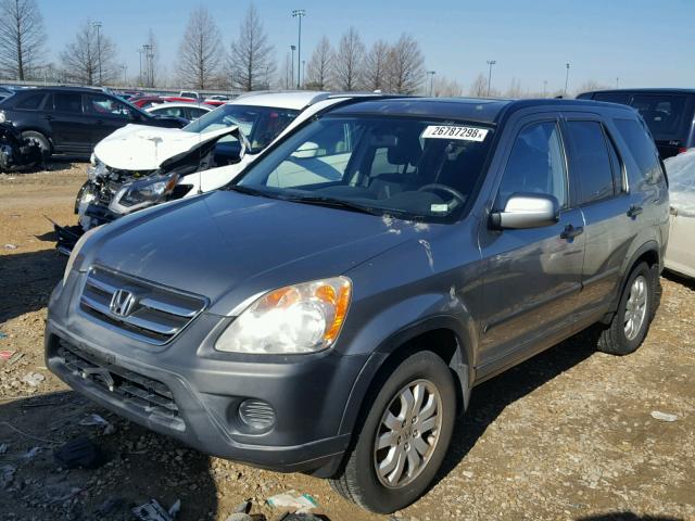 JHLRD78895C060608 - 2005 HONDA CR-V EX GRAY photo 2