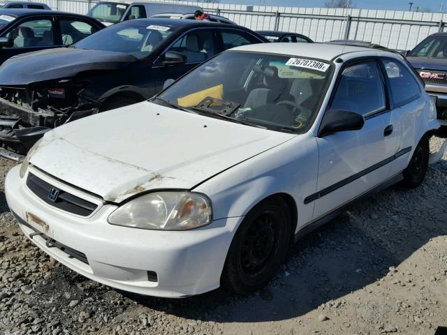 2HGEJ6323YH100816 - 2000 HONDA CIVIC CX WHITE photo 2