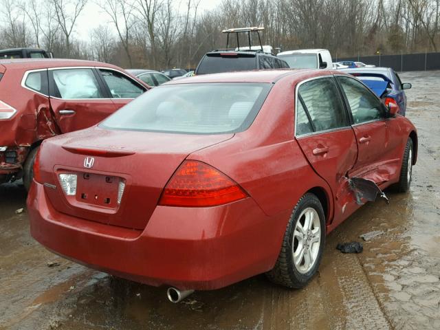 1HGCM56307A218316 - 2007 HONDA ACCORD SE RED photo 4