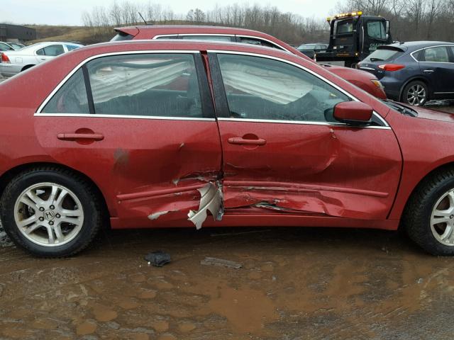 1HGCM56307A218316 - 2007 HONDA ACCORD SE RED photo 9