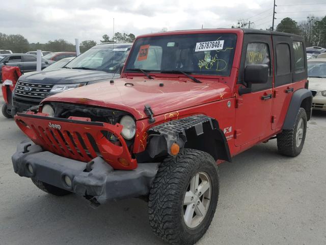 1J4GA39127L201703 - 2007 JEEP WRANGLER X RED photo 2