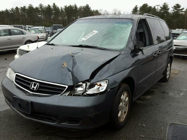 5FNRL18673B140078 - 2003 HONDA ODYSSEY EX BLUE photo 2