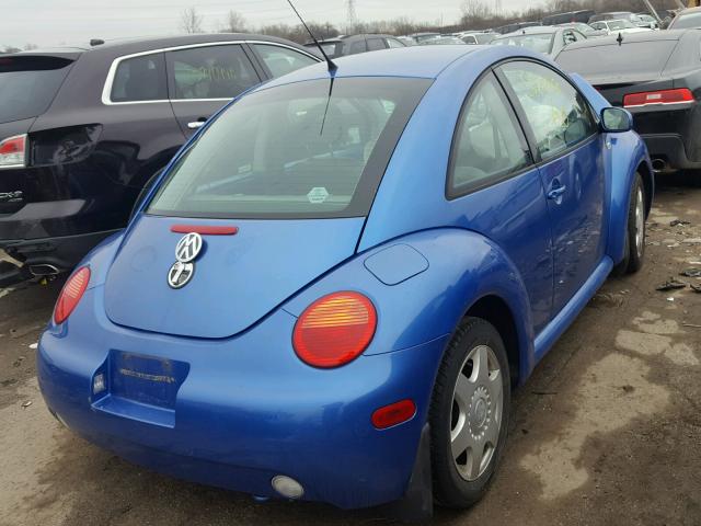 3VWCS21C71M429109 - 2001 VOLKSWAGEN NEW BEETLE BLUE photo 4