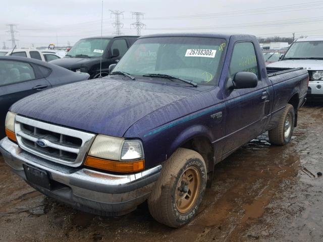 1FTYR10C1WUA40579 - 1998 FORD RANGER PURPLE photo 2