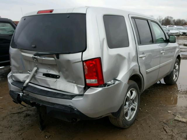 5FNYF4H54FB055294 - 2015 HONDA PILOT EXL SILVER photo 4