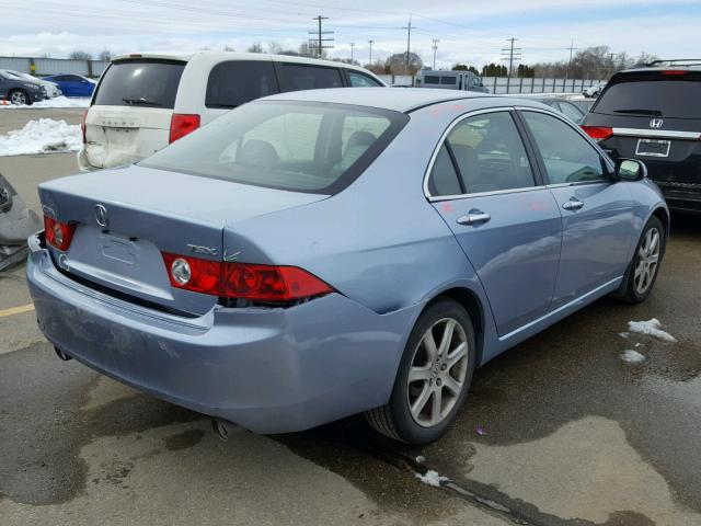 JH4CL96824C043912 - 2004 ACURA TSX BLUE photo 4