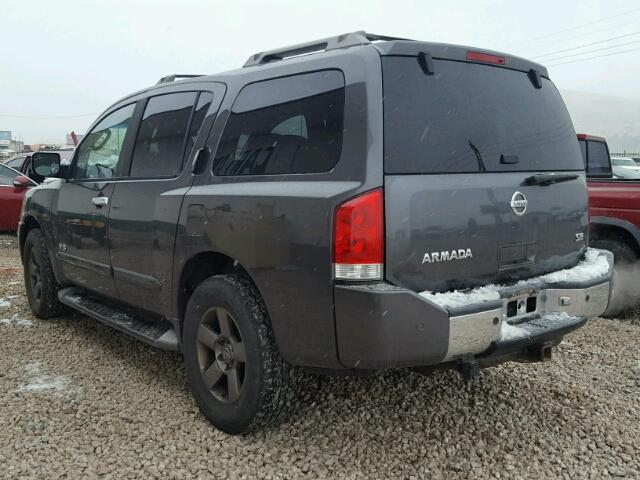 5N1AA08B35N707350 - 2005 NISSAN ARMADA SE CHARCOAL photo 3