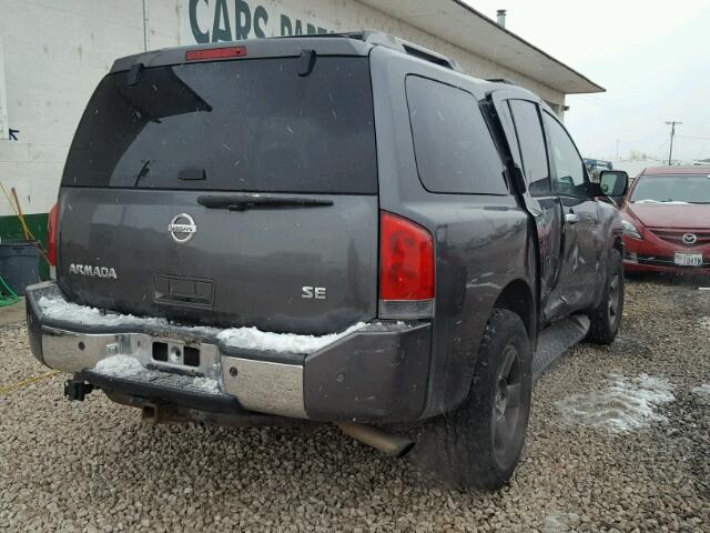 5N1AA08B35N707350 - 2005 NISSAN ARMADA SE CHARCOAL photo 4